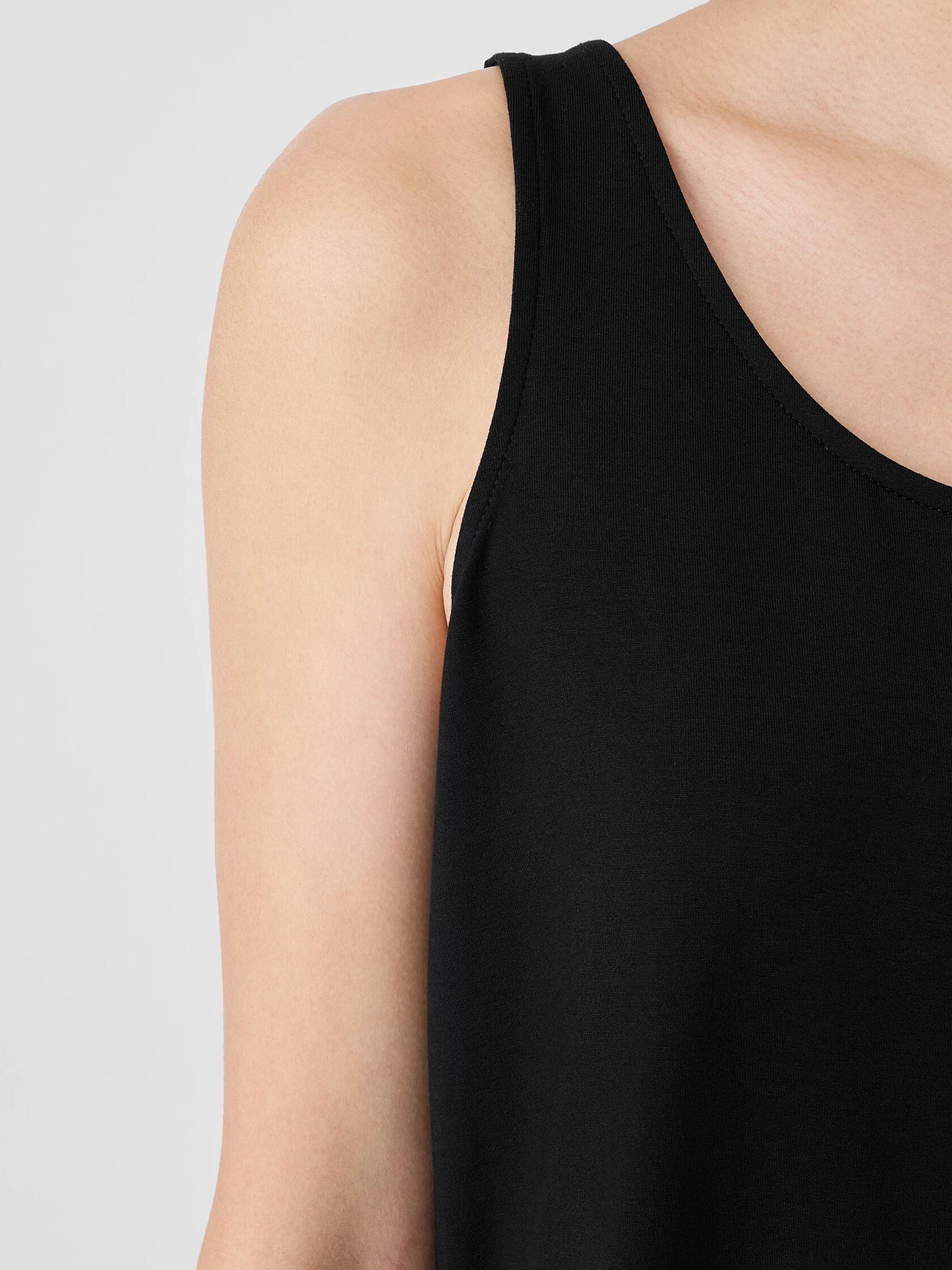 Stretch Jersey Knit Scoop Neck Tank