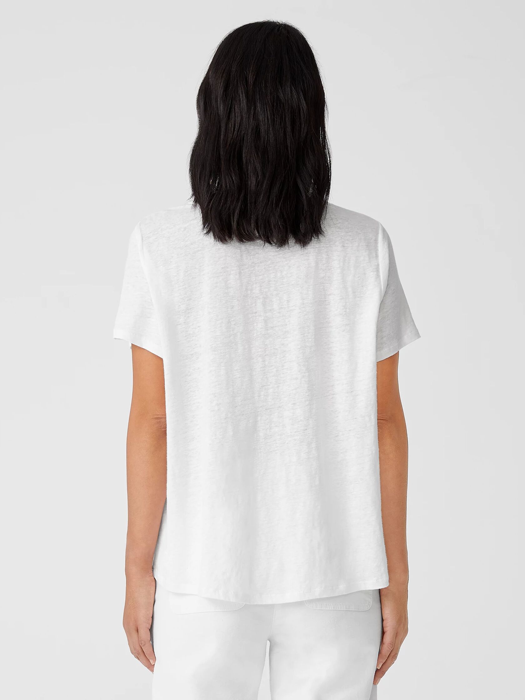 Organic Linen Jersey Crew Neck Tee