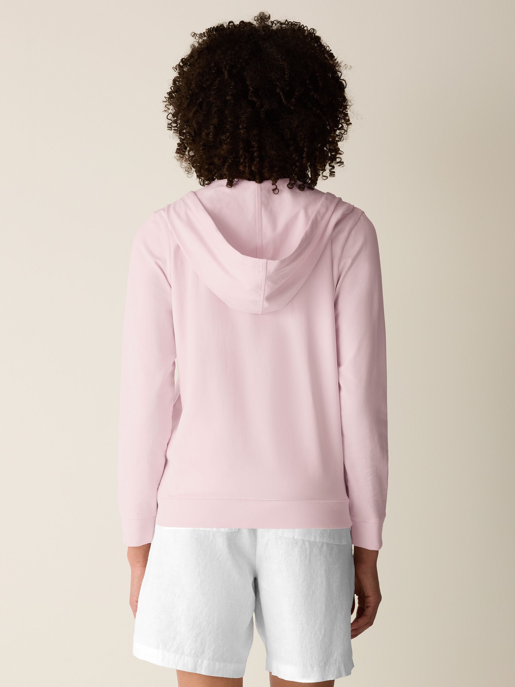 Pima Cotton Stretch Jersey Hooded Jacket