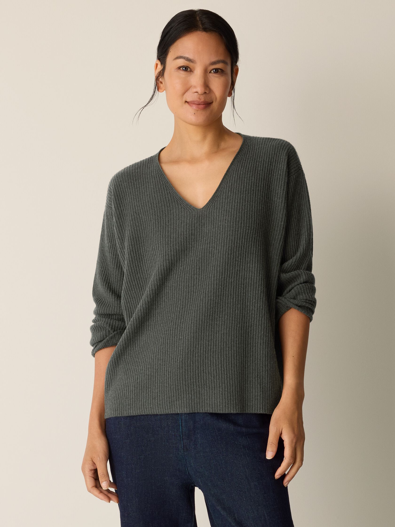 Italian Cashmere V-Neck Top