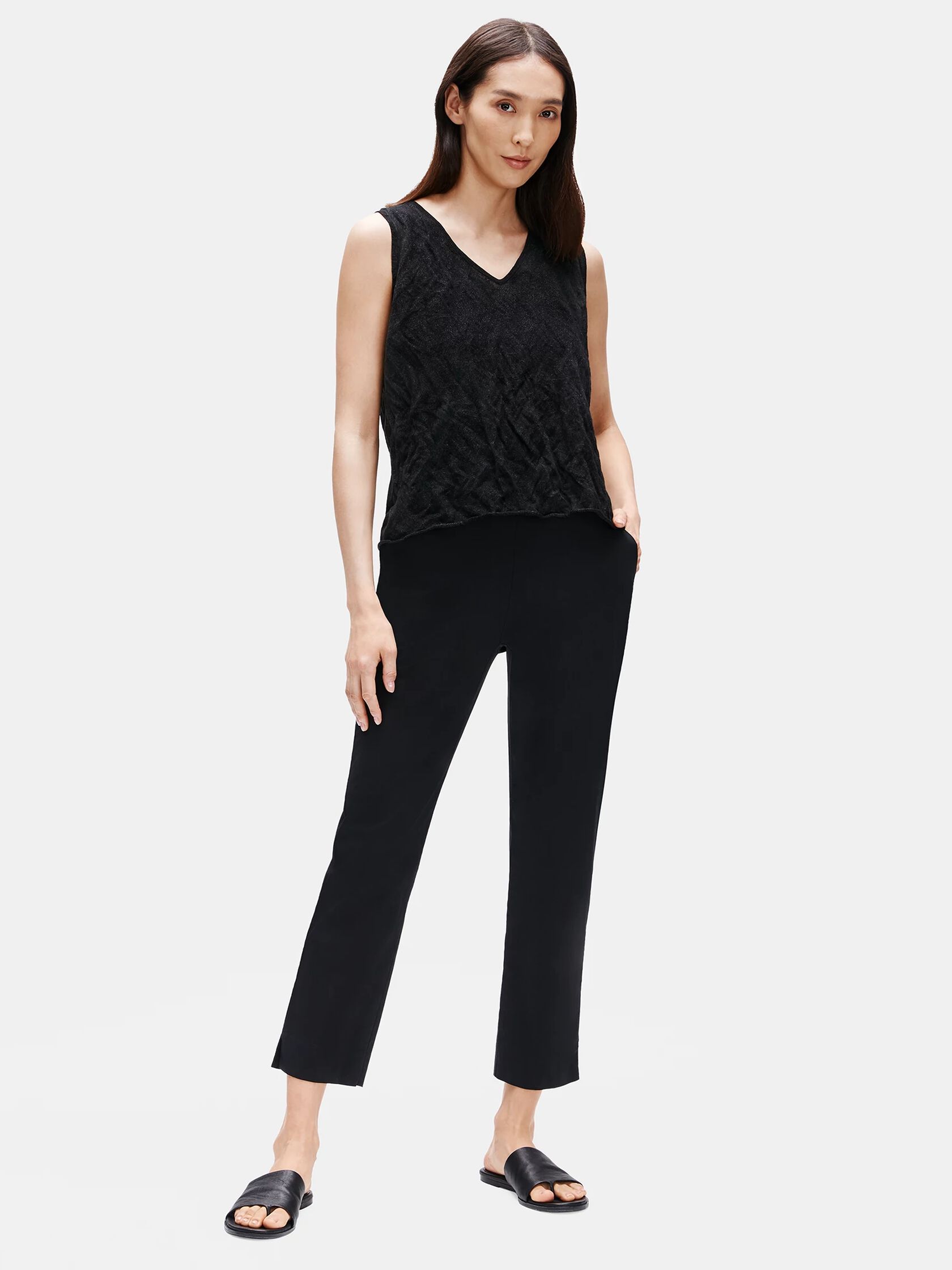 Organic Cotton Poplin Tapered Pant