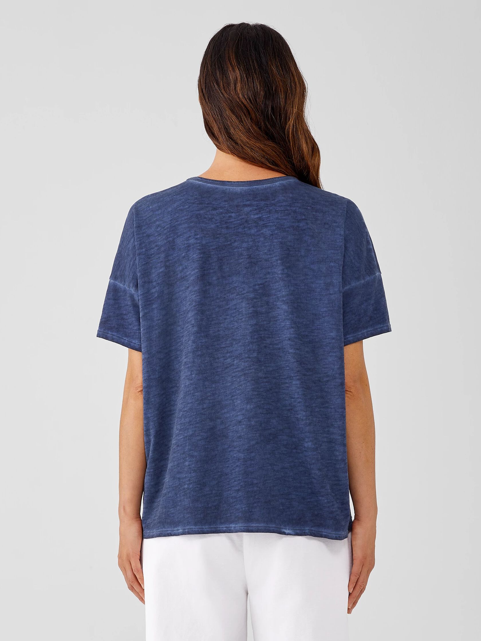 Organic Cotton Hazy Slub Crew Neck Tee