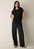 Slubby Organic Cotton Linen Full-Length Straight Pant