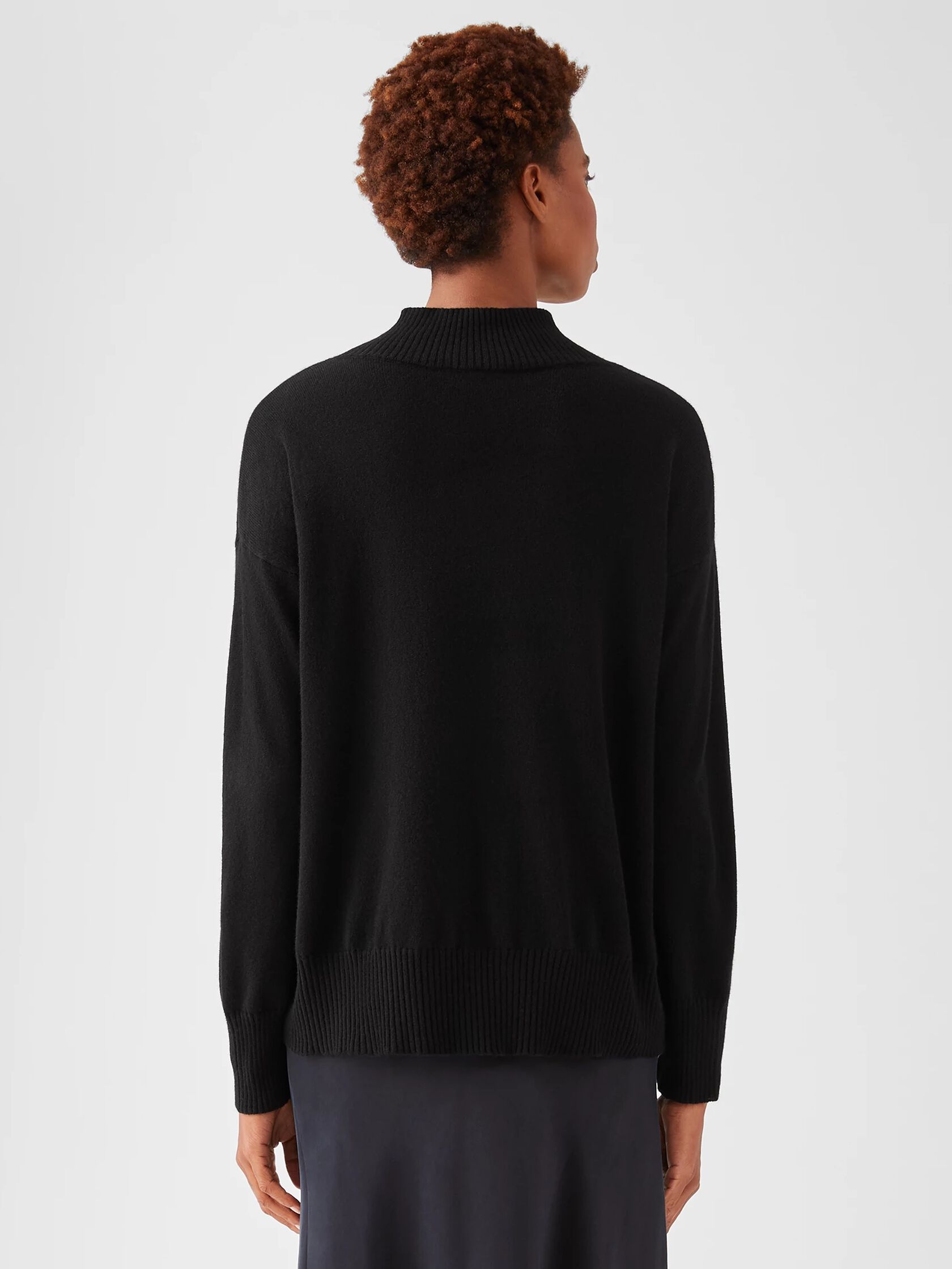 Italian Cashmere Mock Neck Top