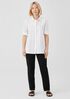 Cotton Blend Ponte Slim Pant