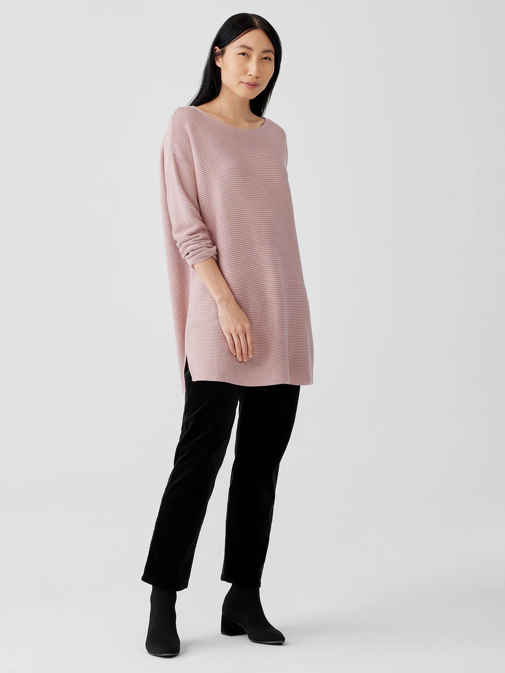 Fine Silk Cashmere Bateau Neck Top