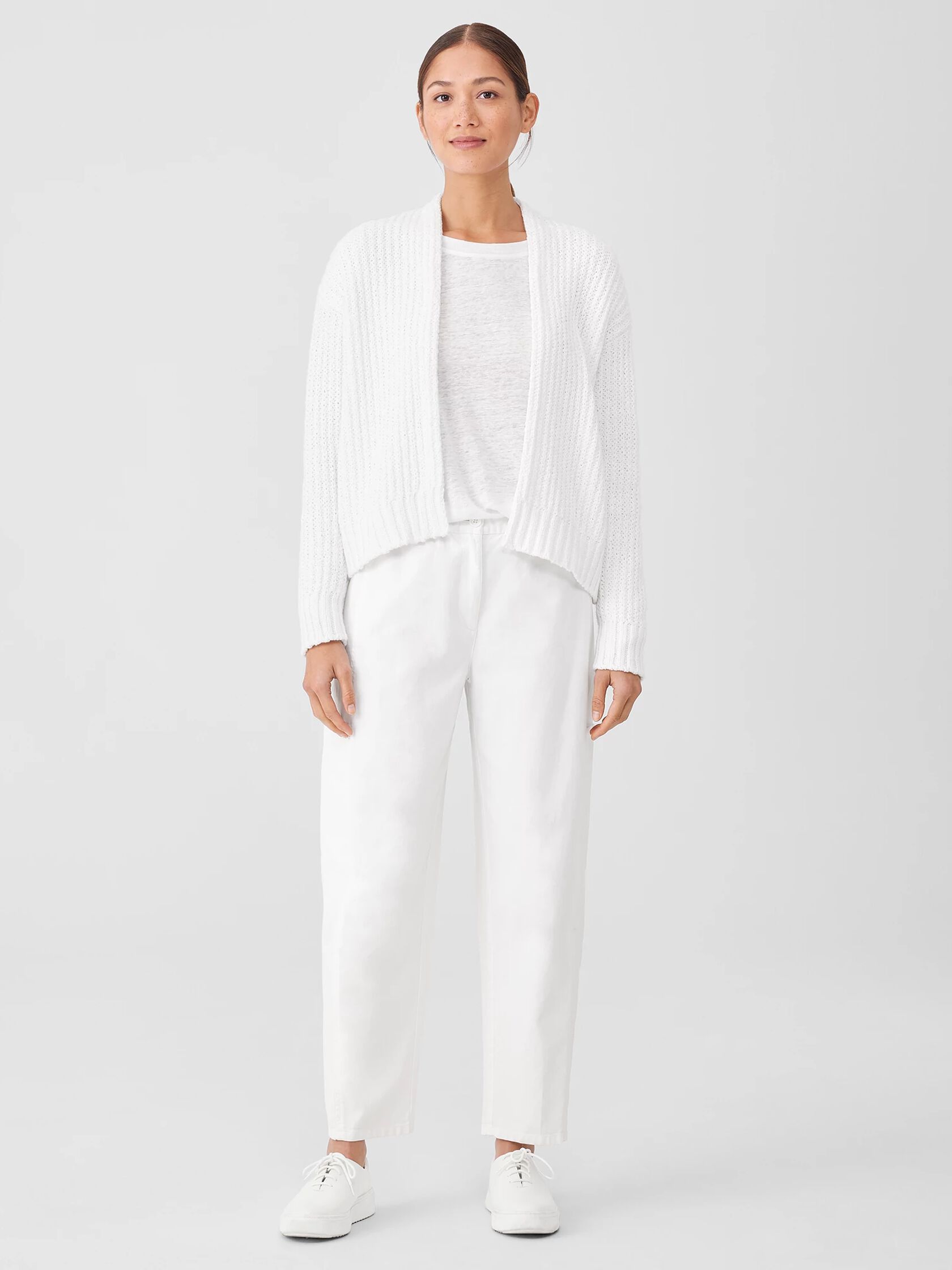 Peruvian Organic Cotton Crimp Cardigan