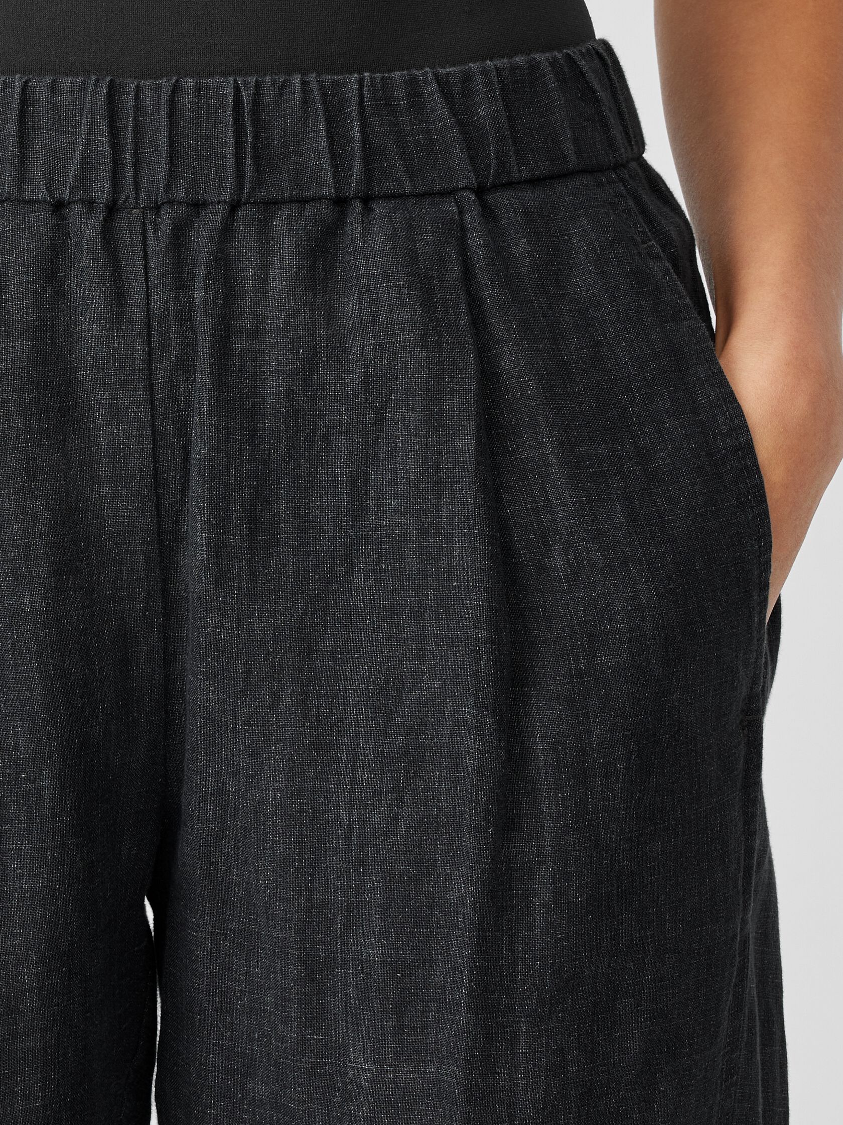 Washed Organic Linen Delave Lantern Pant