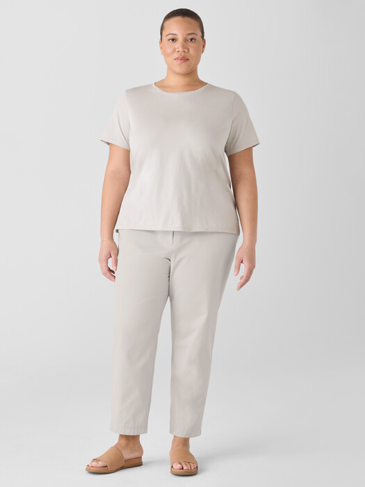 Stretch Cotton Twill Tapered Trouser Pant