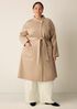 Lustrous Wool High Collar Coat