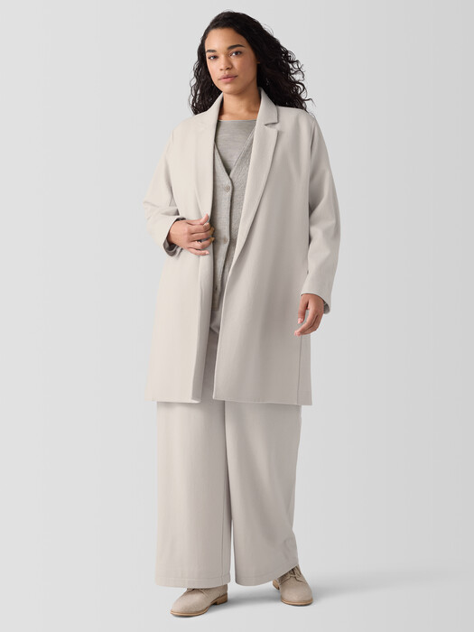 Felted Wool Jersey Long Blazer in Regenerative Wool