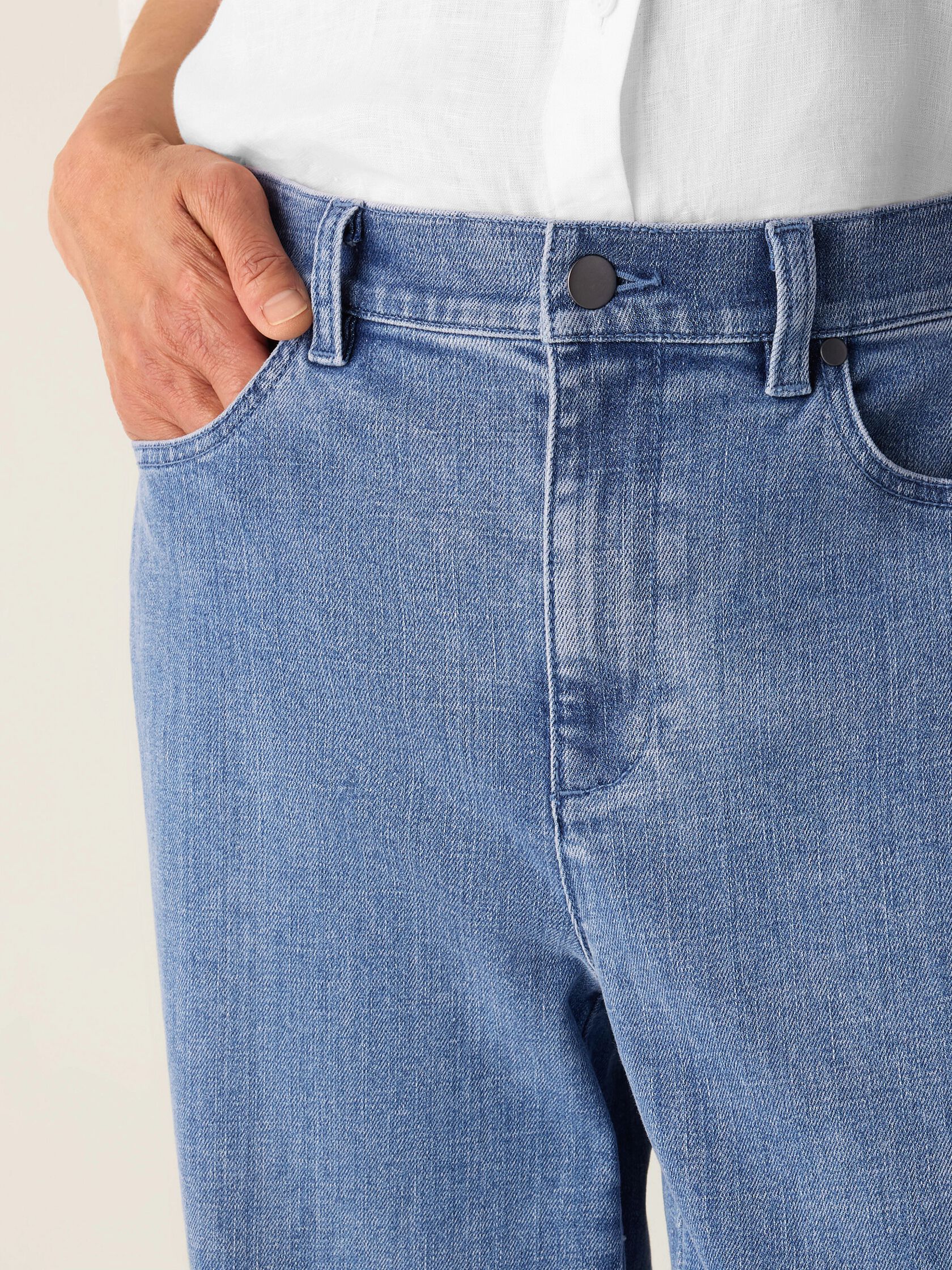 Cotton Stretch Denim Lantern Jean