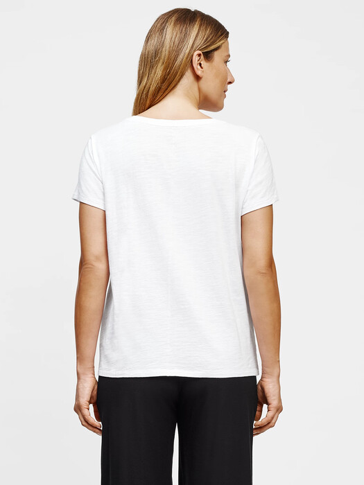 System Organic Cotton Slub V-Neck Tee