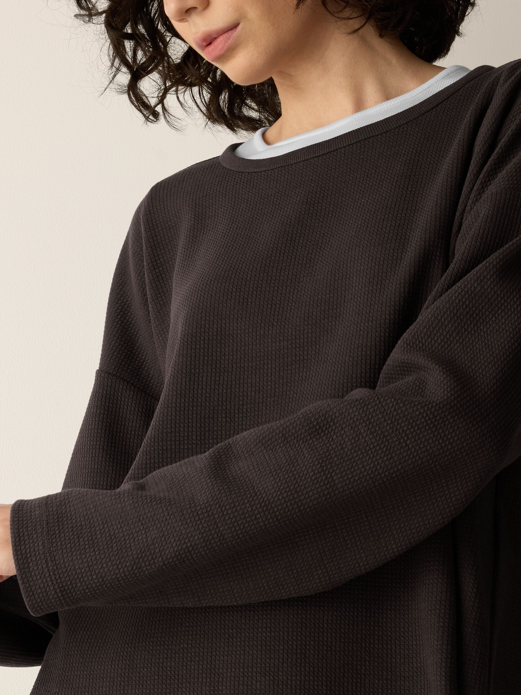 Waffle Cotton Blend Doubleknit Box-Top