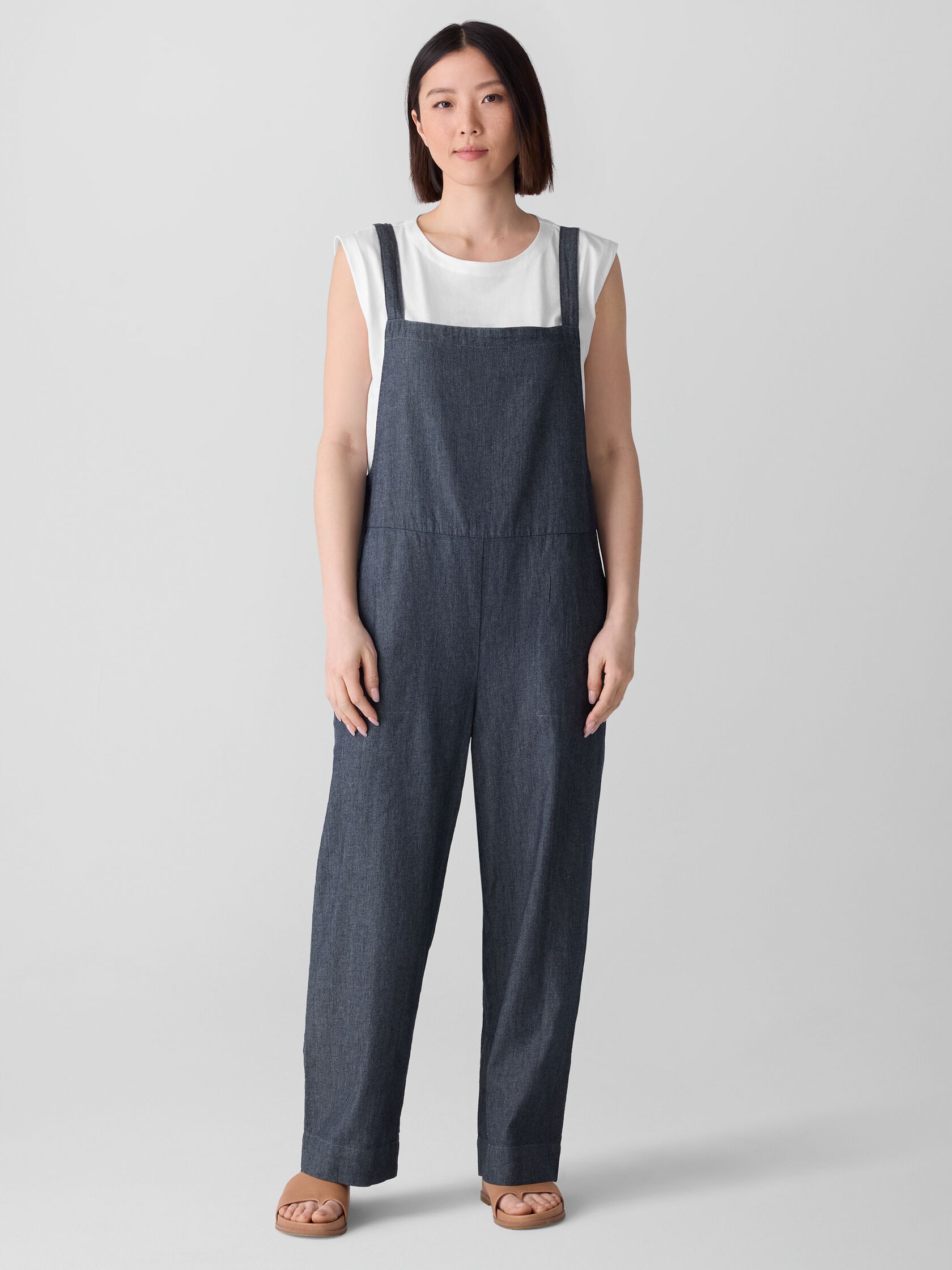 Airy Organic Cotton Twill Overalls