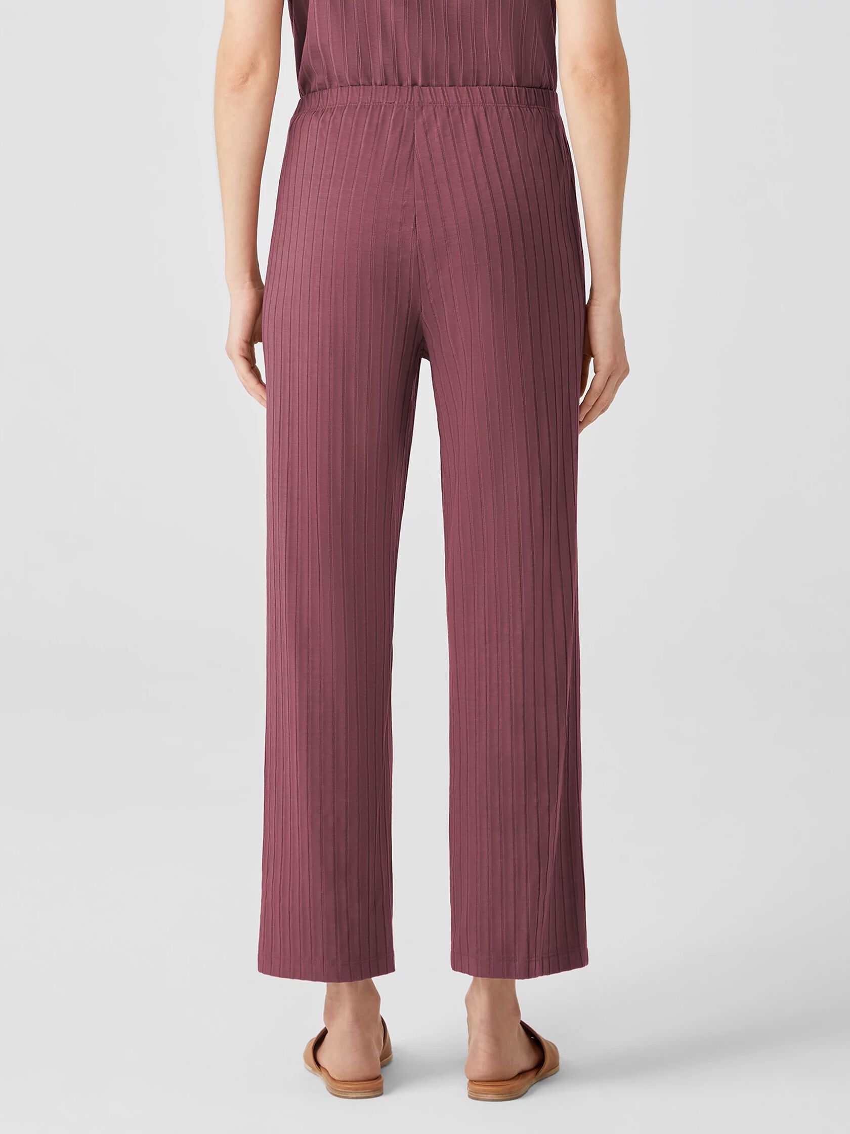 Washable Stretch Rib Straight Pant