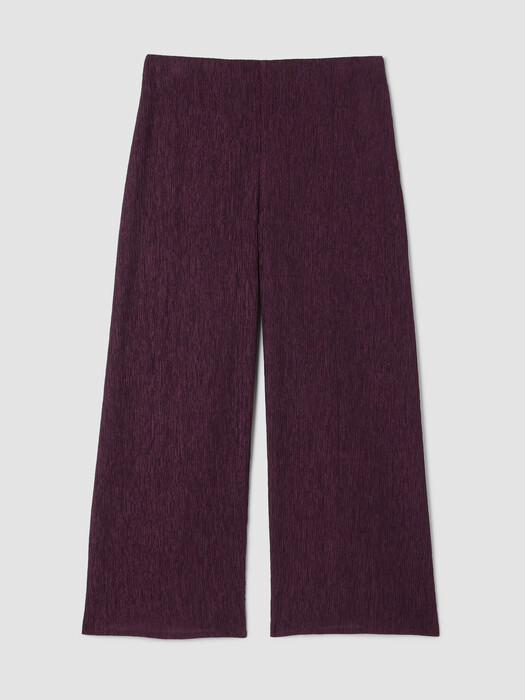 Woven Plissé Wide-Leg Pant