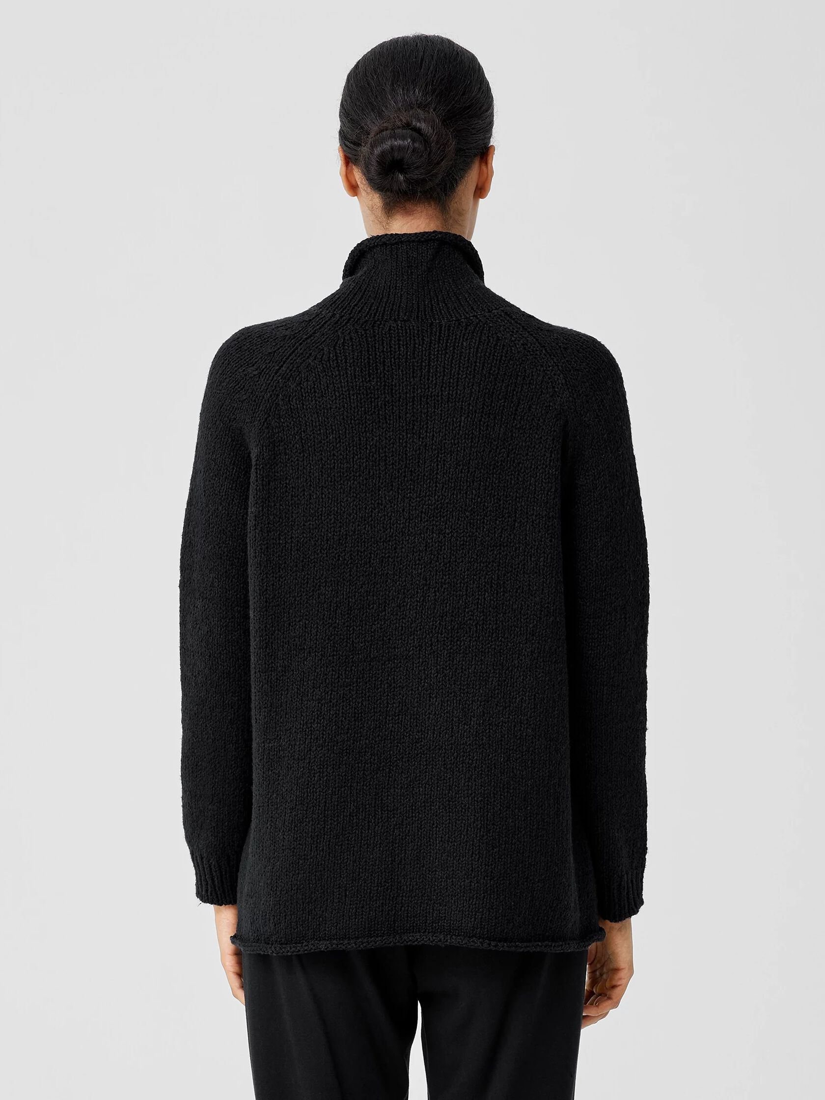 Peruvian Organic Cotton Crimp Turtleneck Top