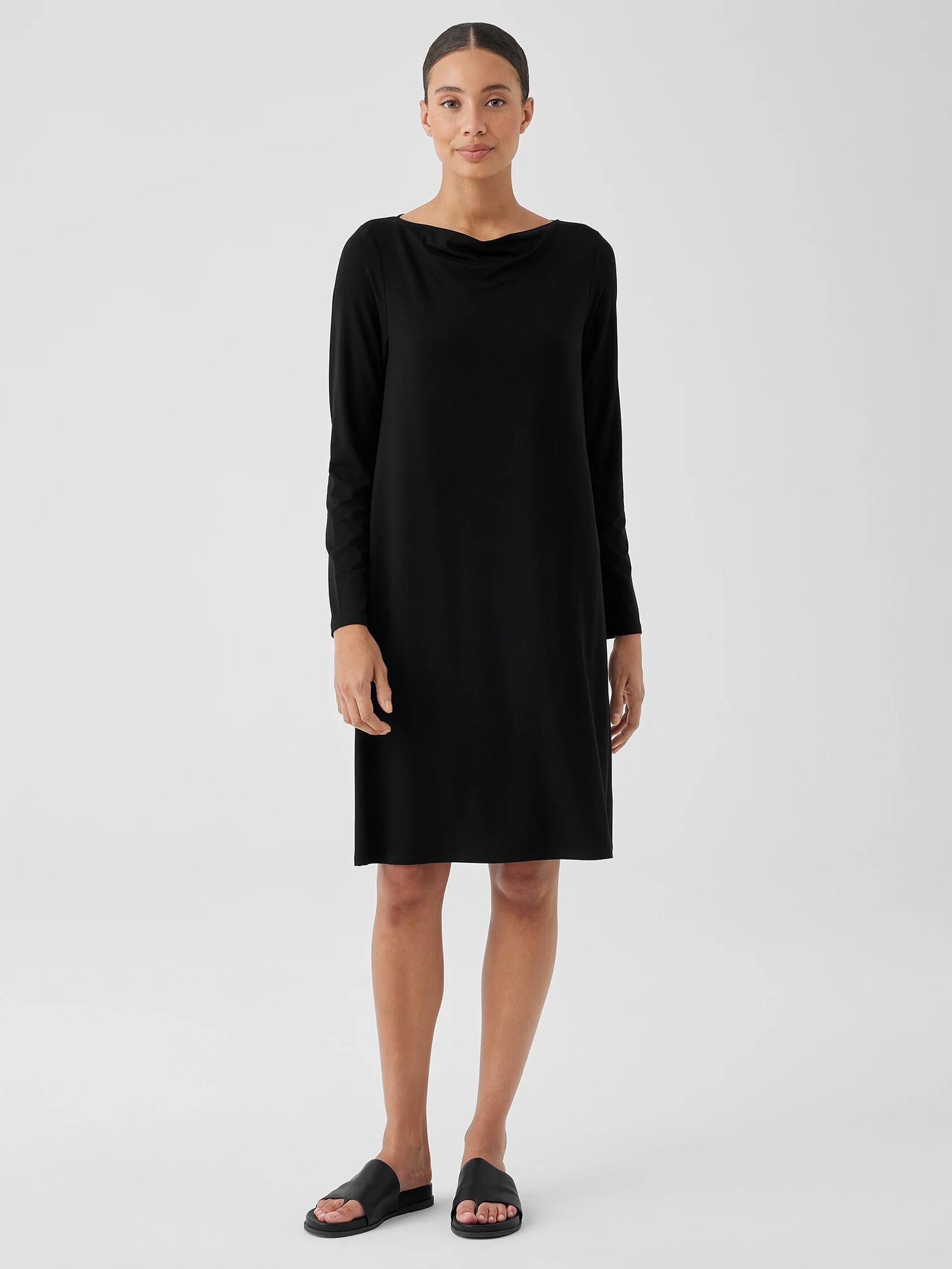 Fine Jersey Cowl Neck Dress