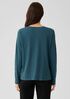 Organic Cotton Slub V-Neck Top