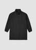 Light Cotton Nylon Stand Collar Long Coat