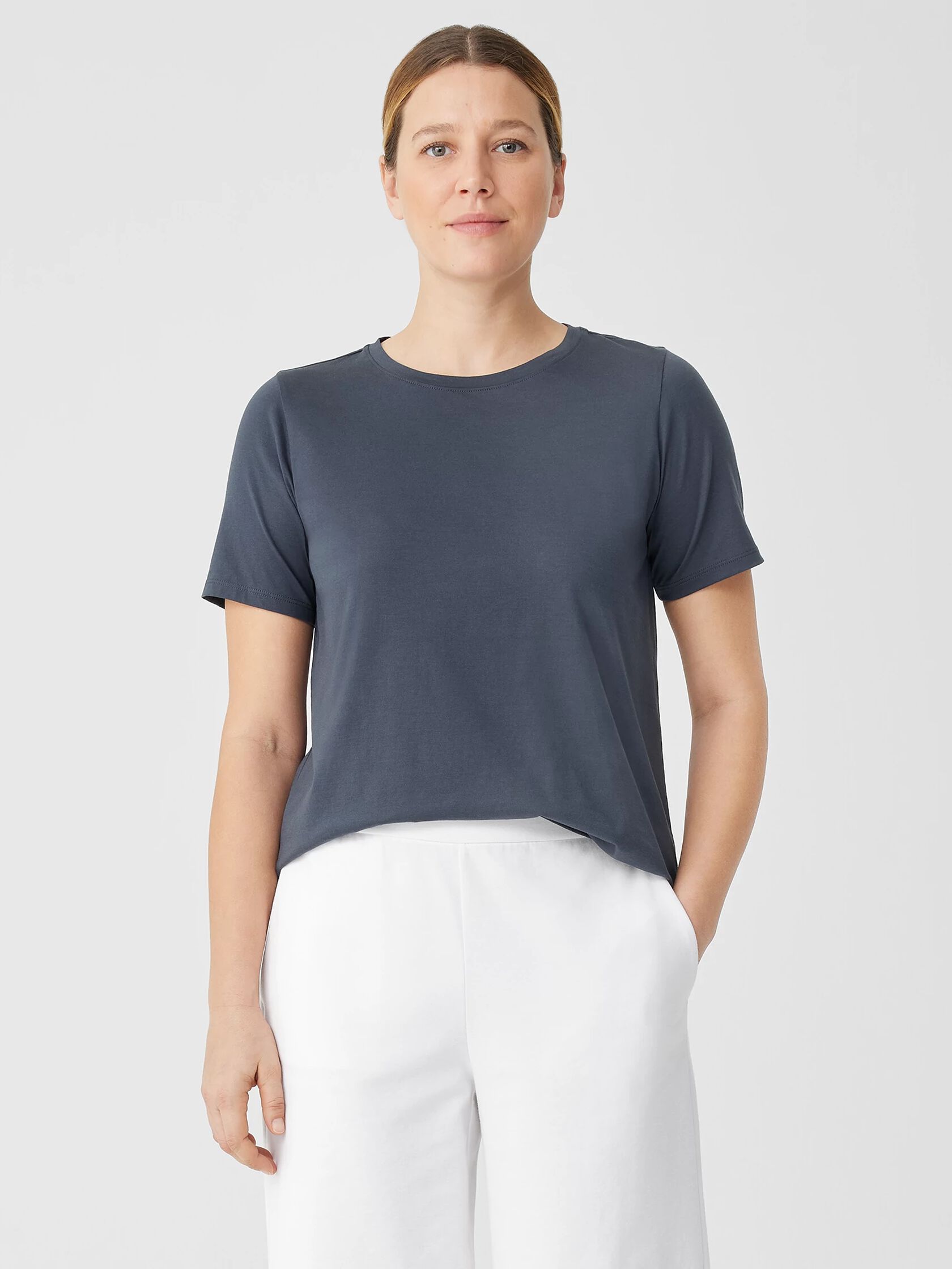 Organic Pima Cotton Jersey Round Neck Tee