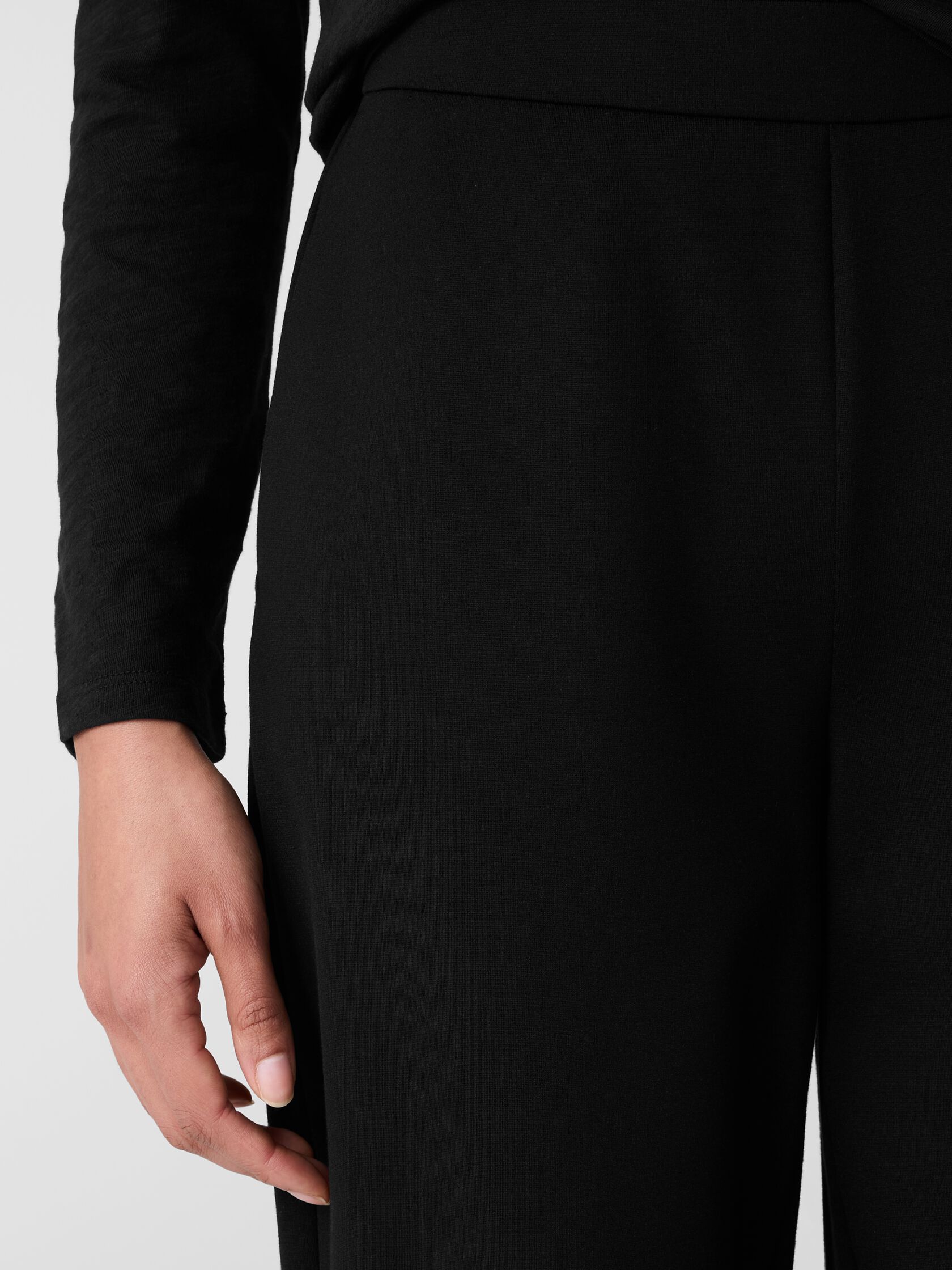 Washable Flex Ponte Wide-Leg Pant