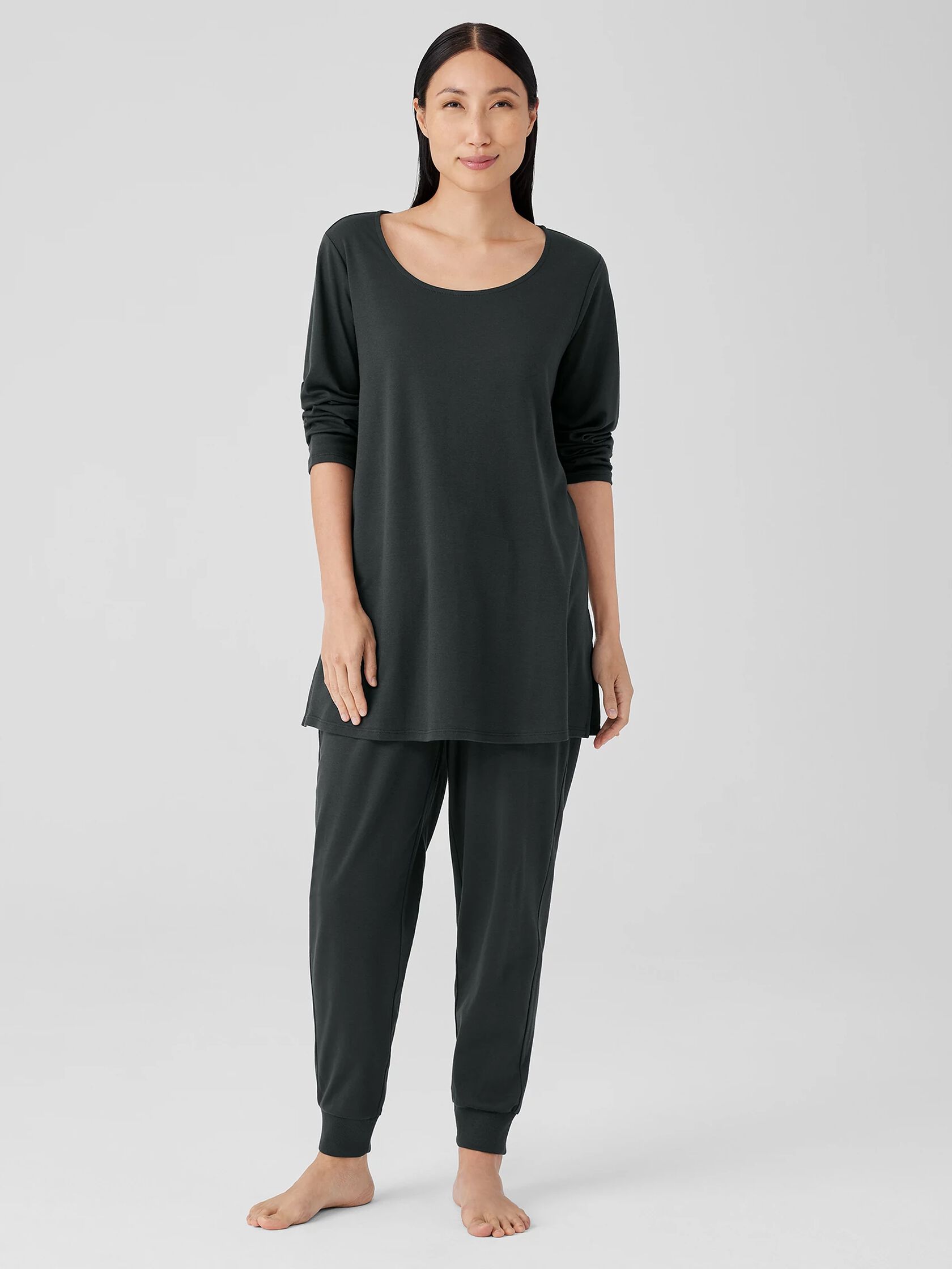 Organic Cotton Interlock Long Sleep Top