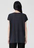 Organic Linen Délavé Rib V-Neck Top