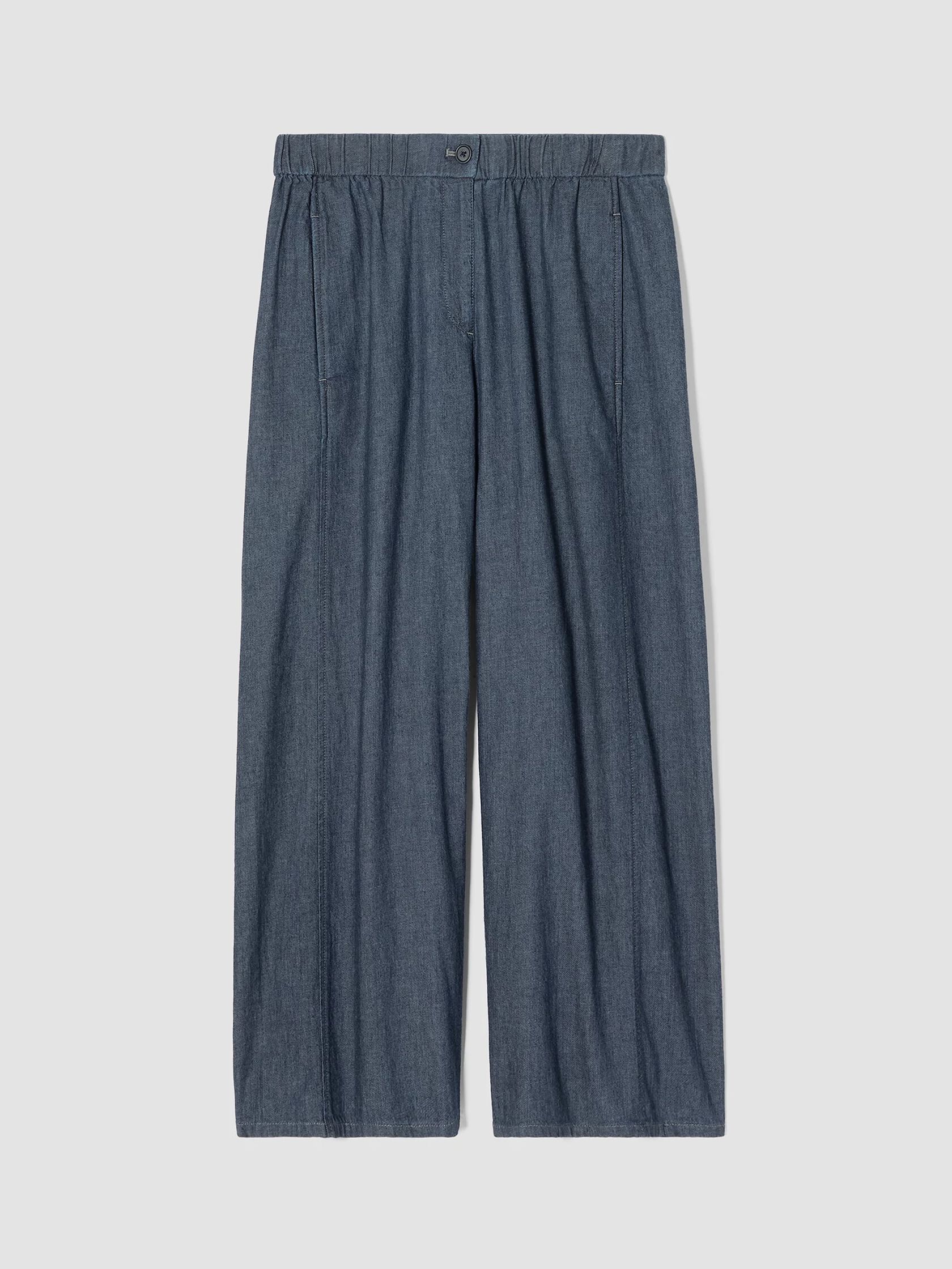 Airy Organic Cotton Twill Wide-Leg Pant