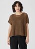 Organic Linen Délavé Bateau Neck Top