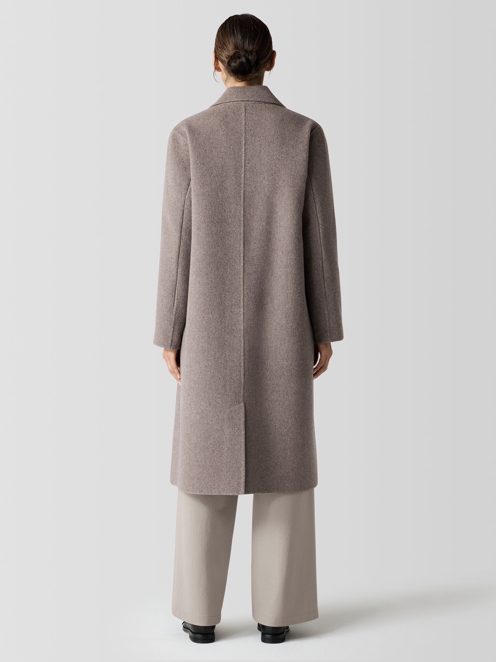 Doubleface Wool Cloud Notch Collar Coat