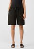 Puckered Organic Linen Shorts