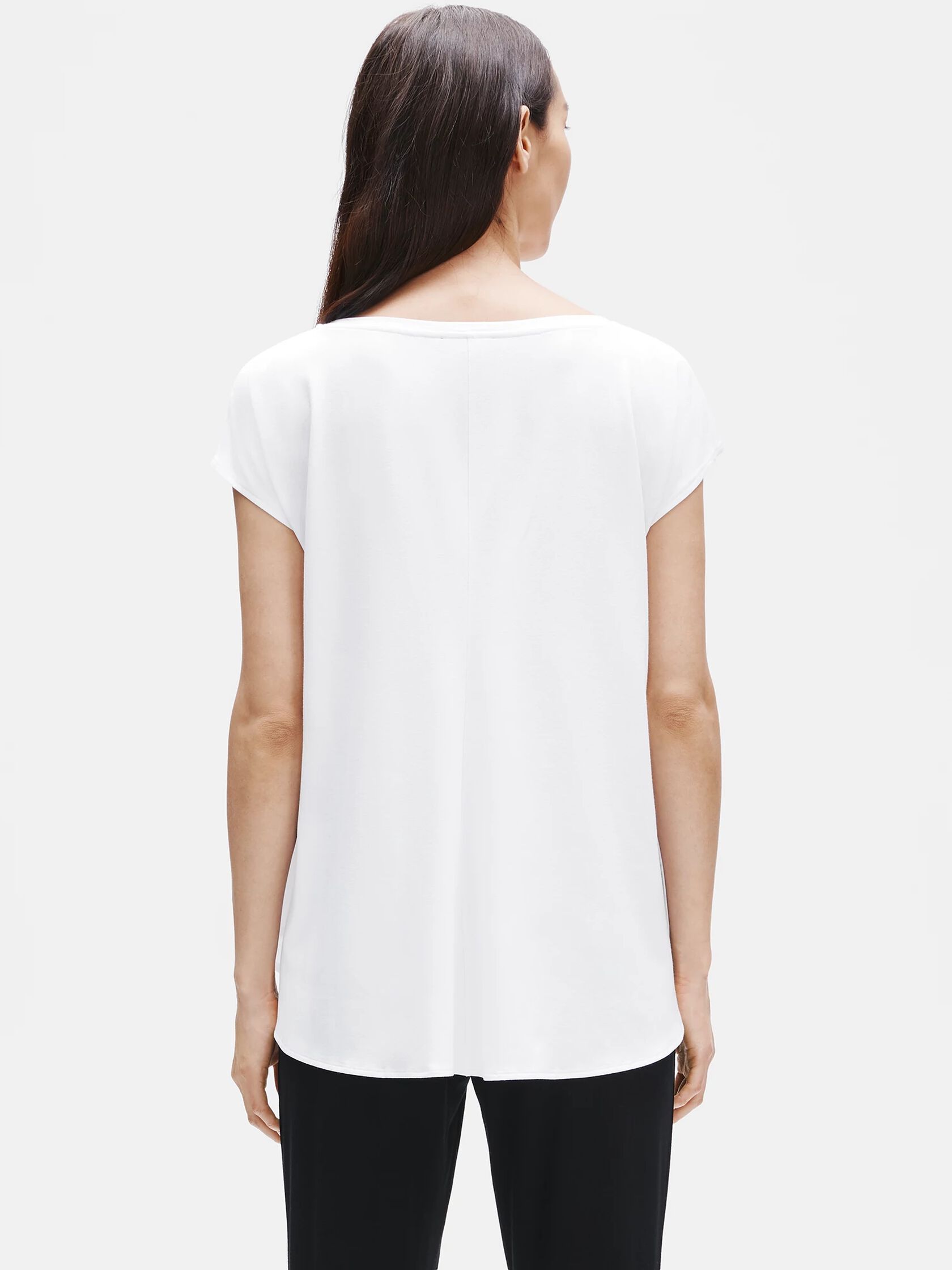 Viscose Jersey Scoop Neck Box-Top