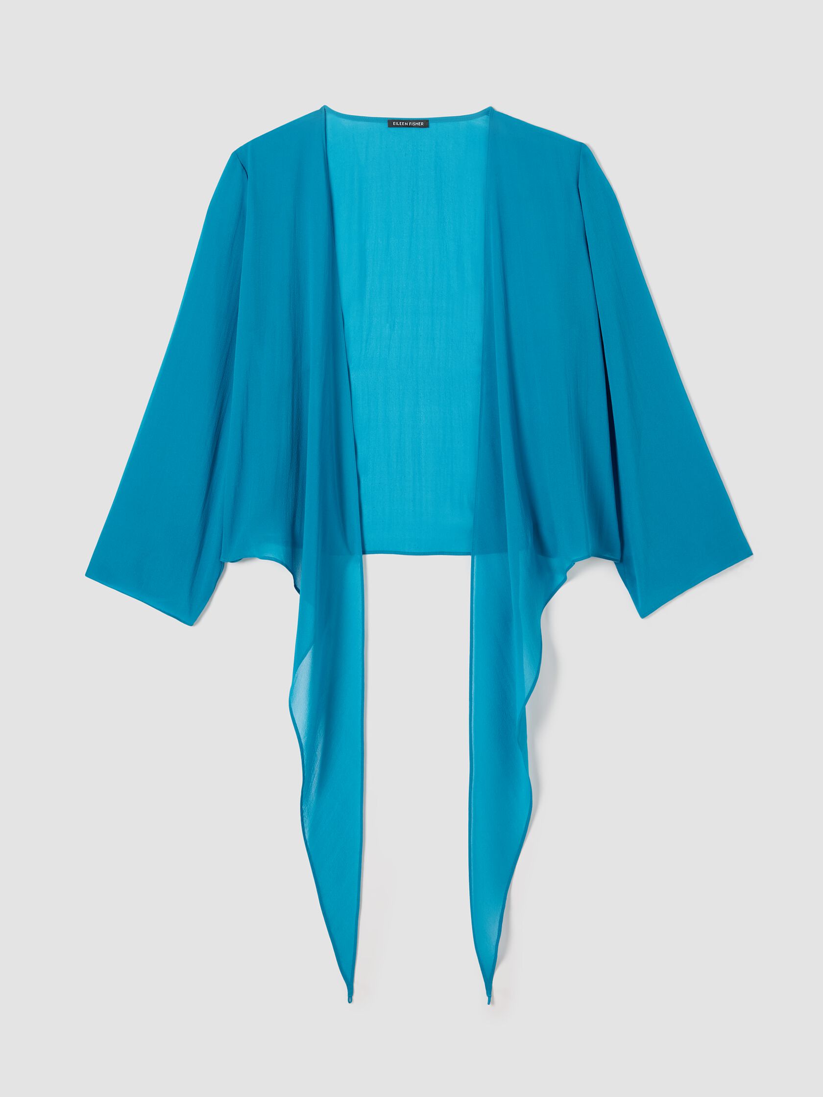 Sheer Silk Georgette Tie Jacket