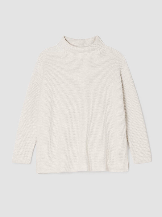 Peruvian Organic Cotton Blend Funnel Neck Top