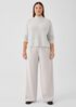 Boiled Wool Jersey Pleated Wide-Leg Pant