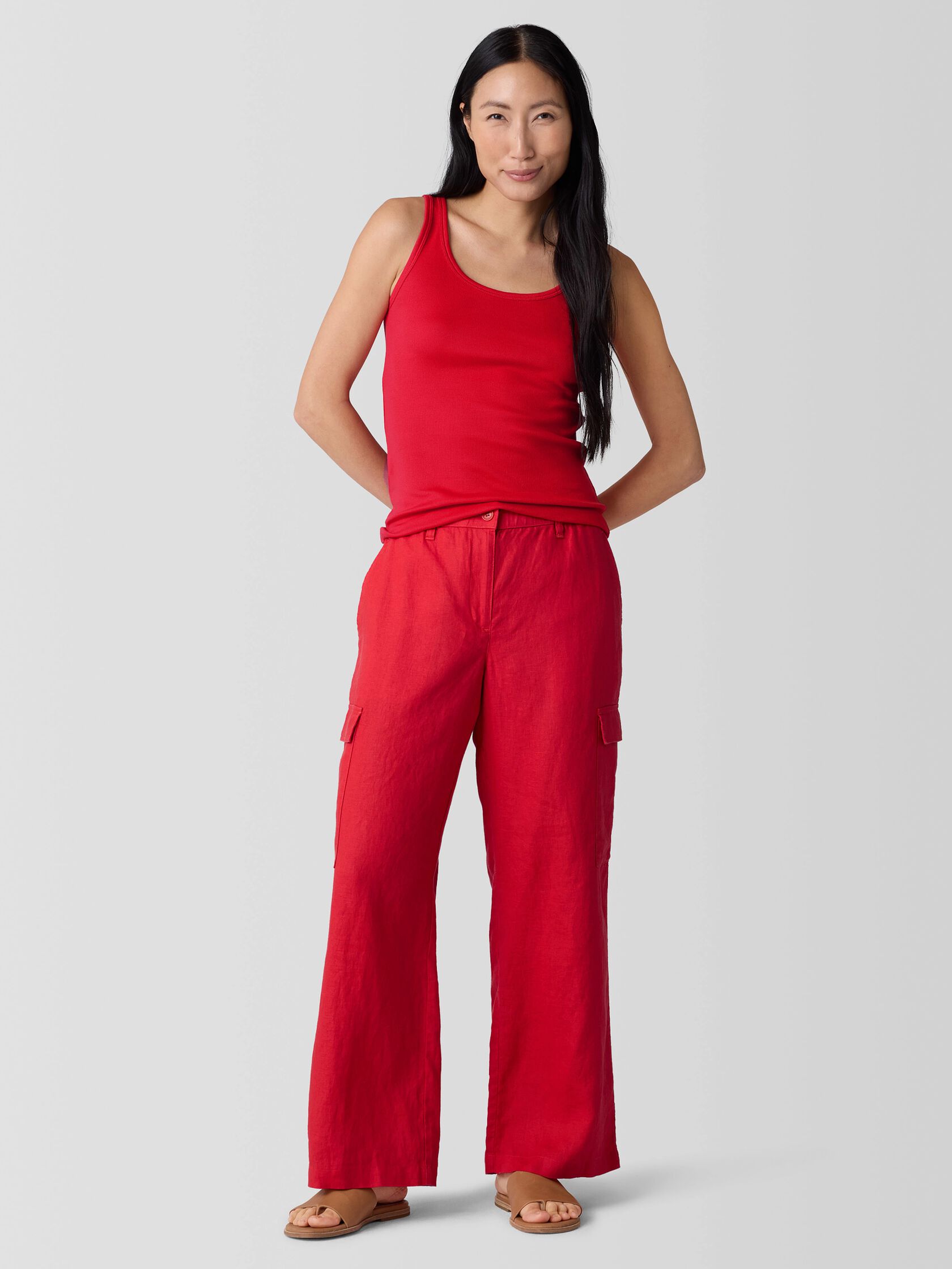 Organic Linen Cargo Pant