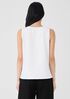 Stretch Jersey Knit Jewel Neck Tank