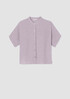 Puckered Organic Linen Short-Sleeve Shirt