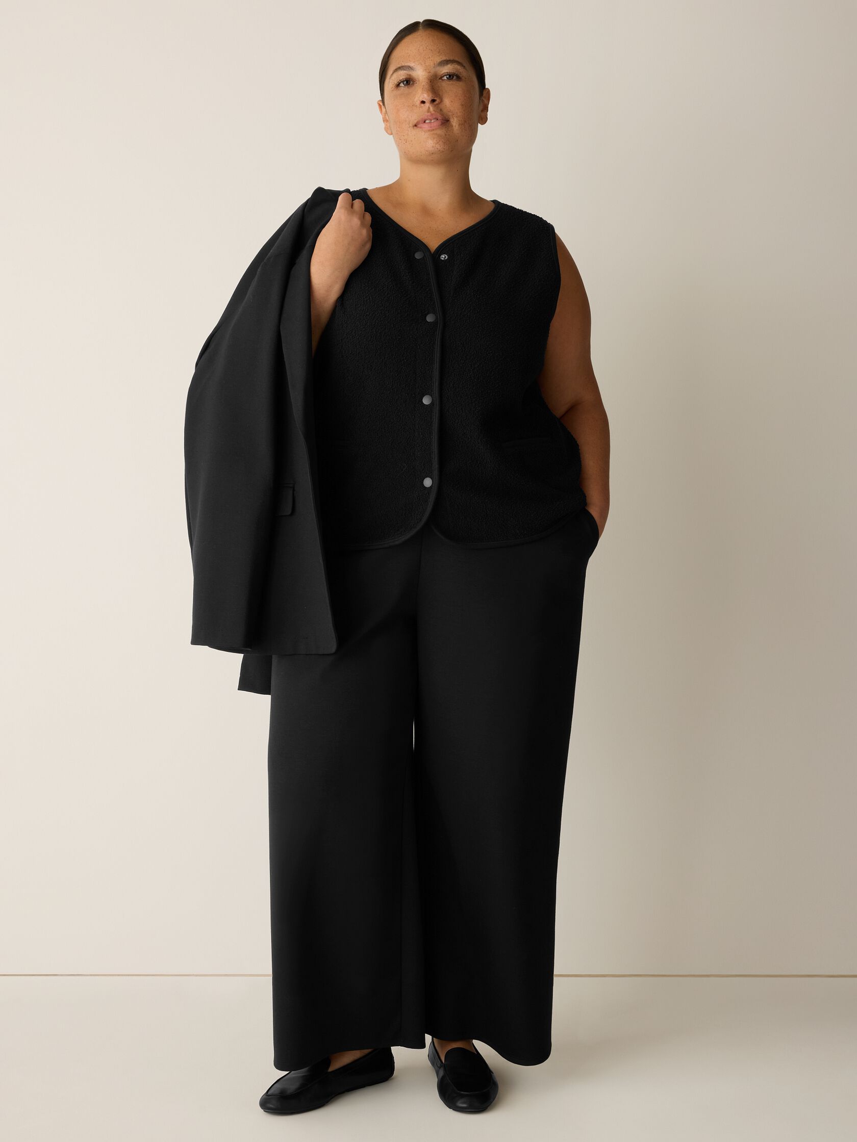 Organic Cotton Stretch Boucle Vest