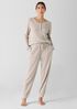 Mélange Organic Cotton Waffle Jogger Sleep Pant