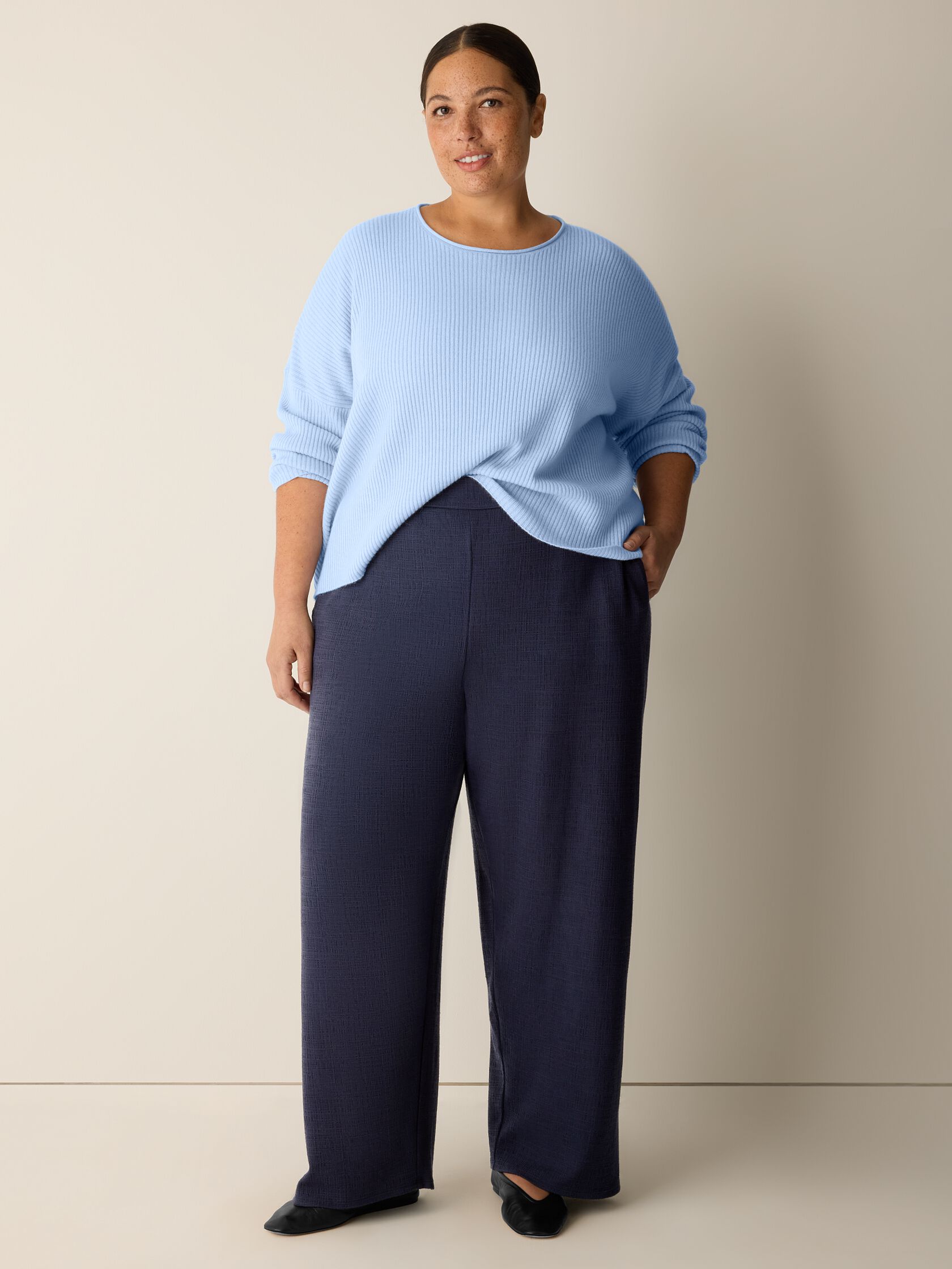 Cross Hatch Stretch Jersey Straight Pant