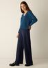 Italian Cashmere Ribbed V-Neck Top