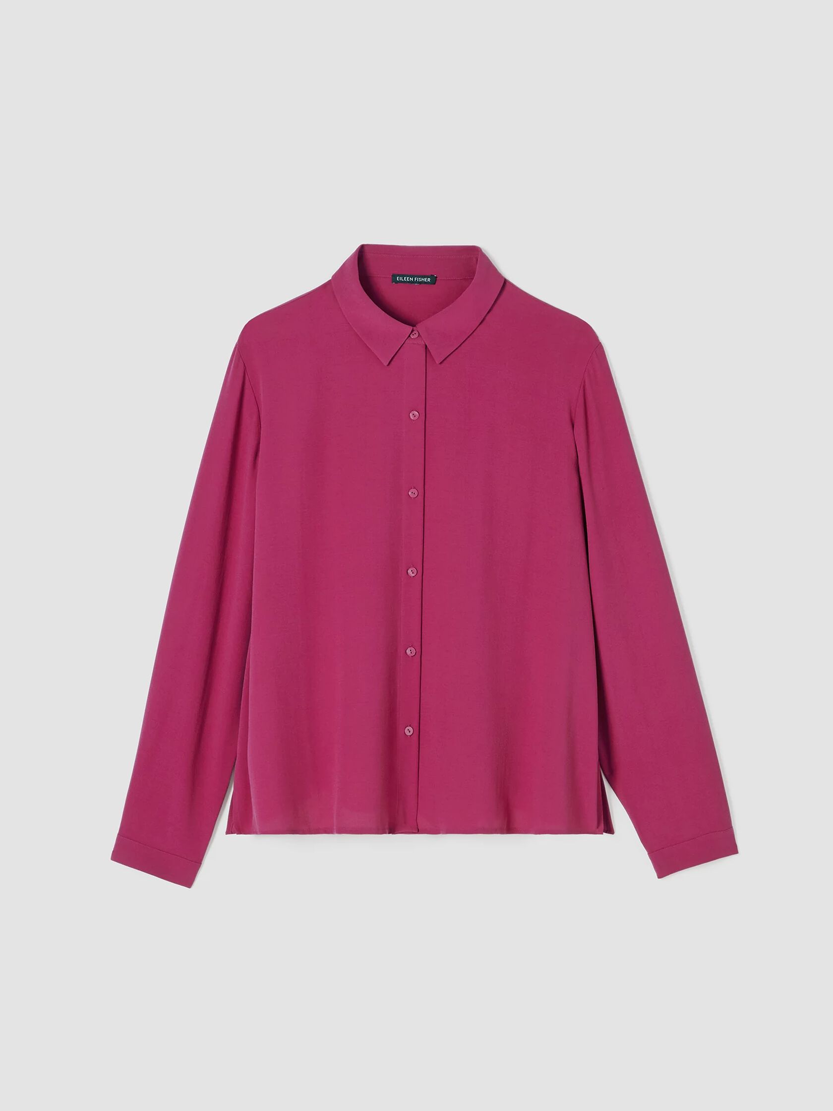 Silk Georgette Crepe Classic Collar Shirt