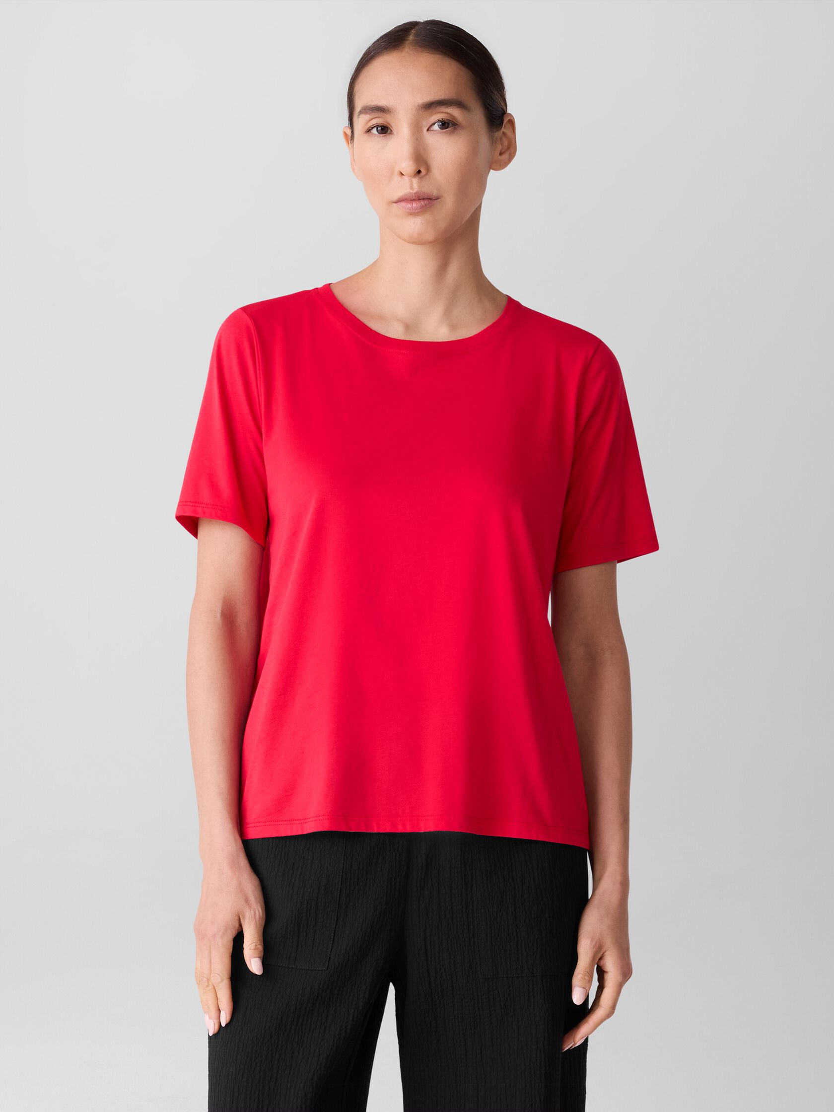 Organic Pima Cotton Jersey Round Neck Tee