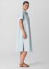 Washed Organic Cotton Poplin Classic Collar Shirtdress