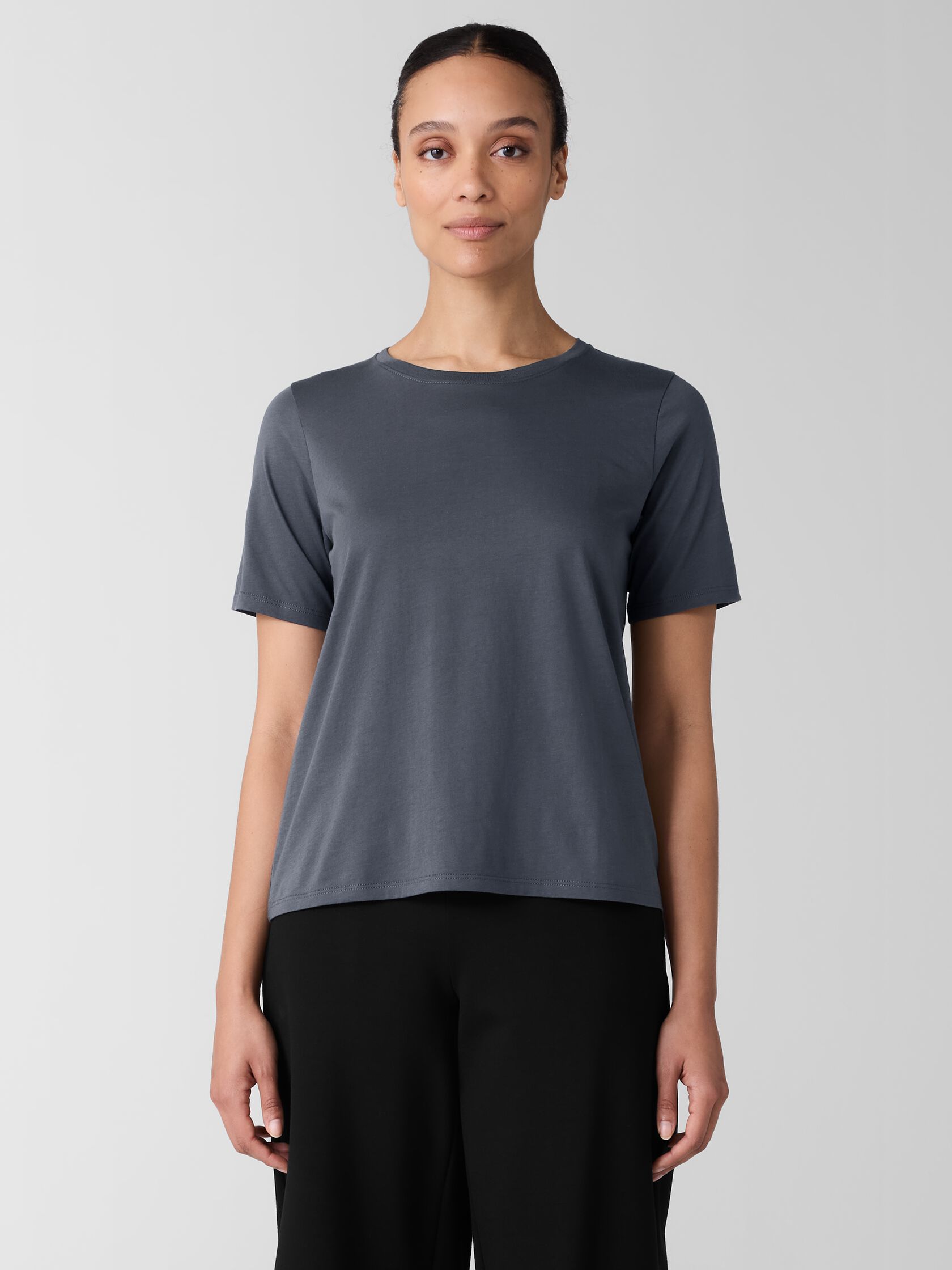 Organic Pima Cotton Jersey Round Neck Tee
