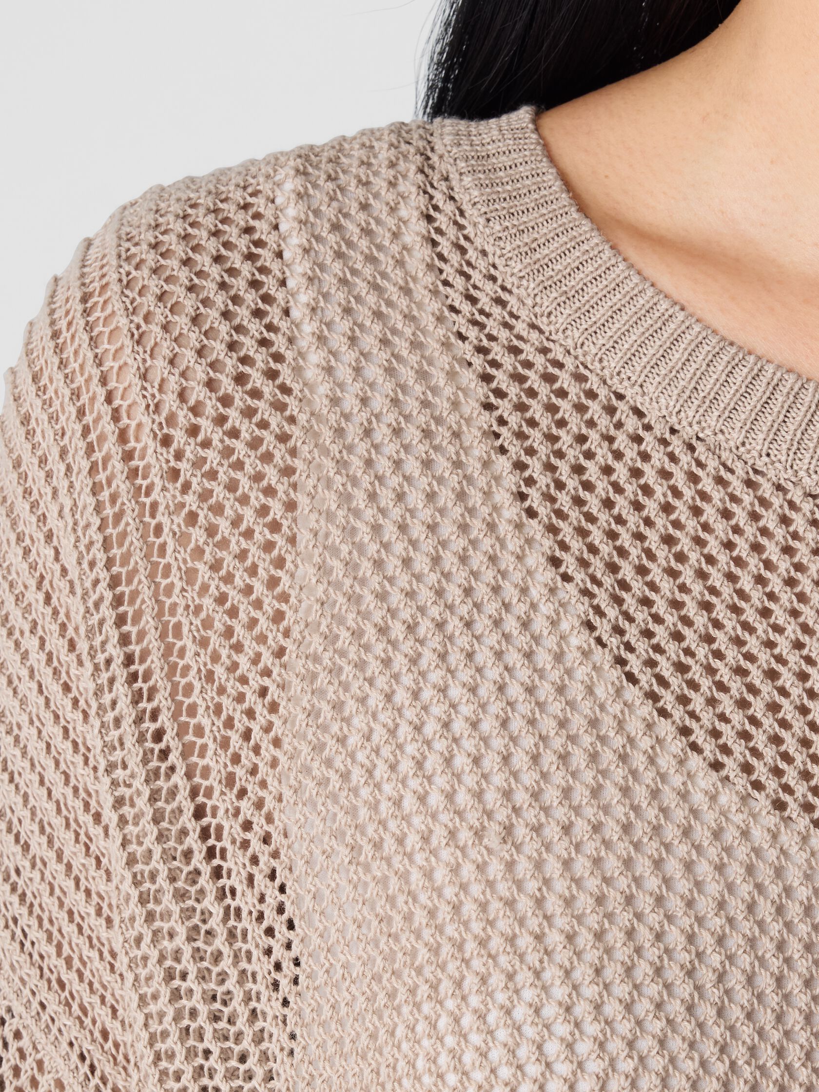 Organic Linen Cotton Cord Crew Neck Top