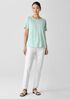 Organic Linen Jersey Crew Neck Tee